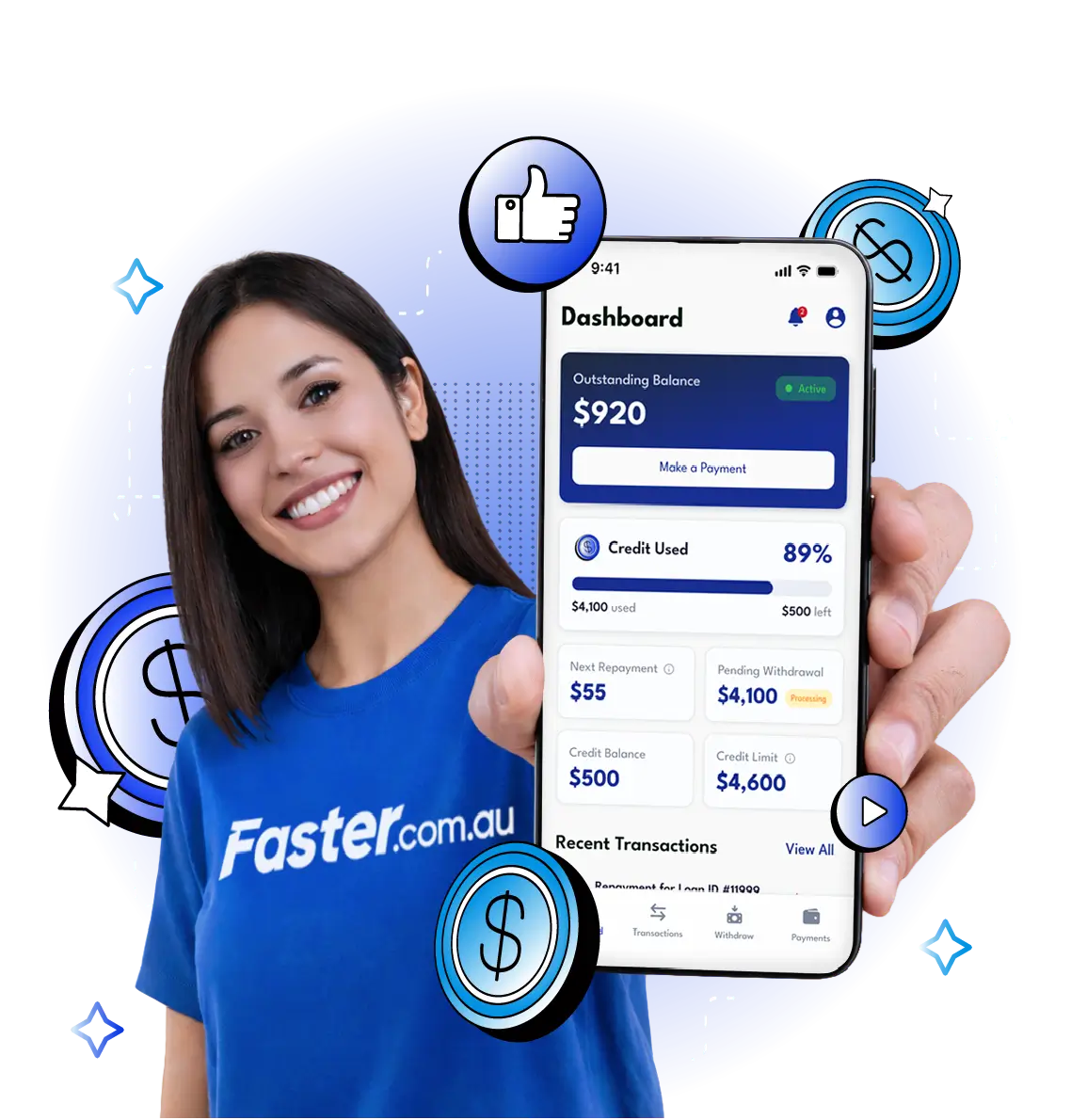 Faster Premium Faster.com.au | Fast, Flexible Line of Credit in Australia